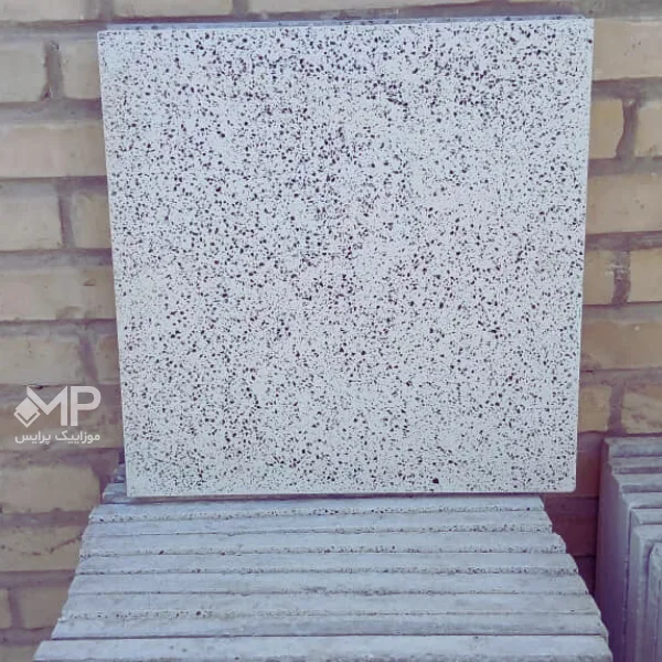 موزاییک ساده و صاف ایرانی 40✕40 سیمان سفید — تصویر ۳