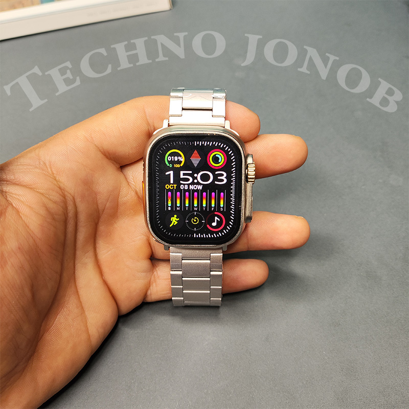 بند اپل واچ فلزی مدل رولکس مناسب سایز 44/45/49 میلی متر |Rolex strap Apple Watch — تصویر ۴