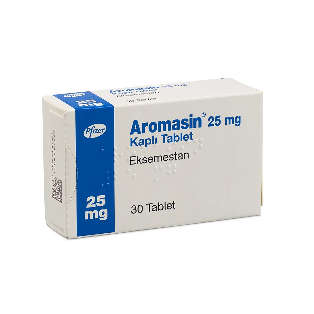 قرص آروماسین 25mg(آرومازین AROMASIN Tablet 25 mg) فایزر | کاربرد، نحوه مصرف و عوارض جانبی و خرید انلاین