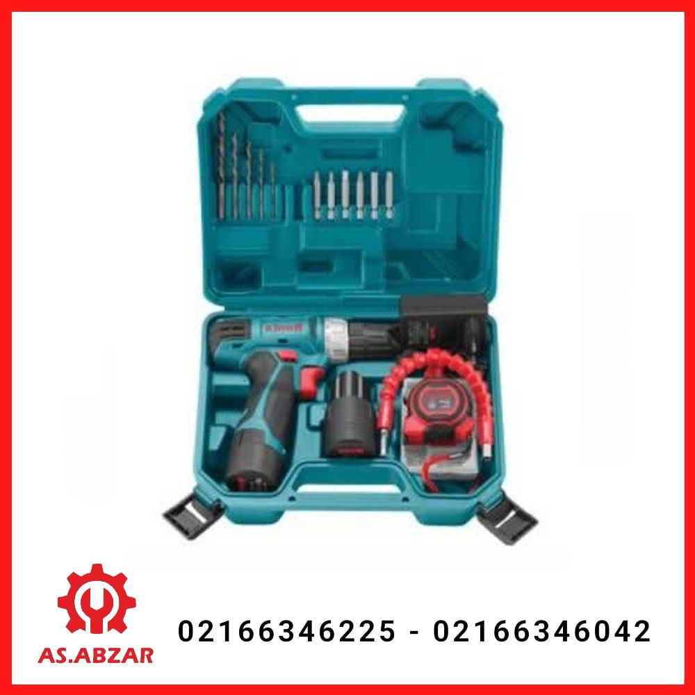 کیت دریل شارژی 12 ولت 2 باطری رونیکس مدل RS-8012