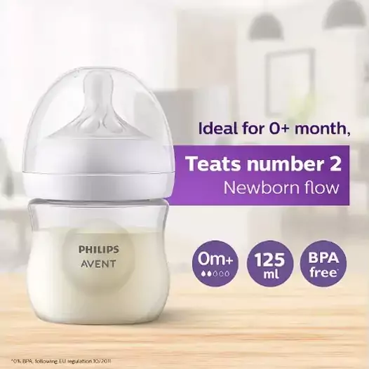 شیشه شیر طلقی 125میل نچرال فیلیپس اونت Philips Avent — تصویر ۳