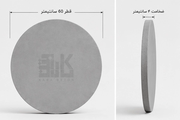 بتن اکسپوز دایره طوسی قطر 60 — تصویر ۳