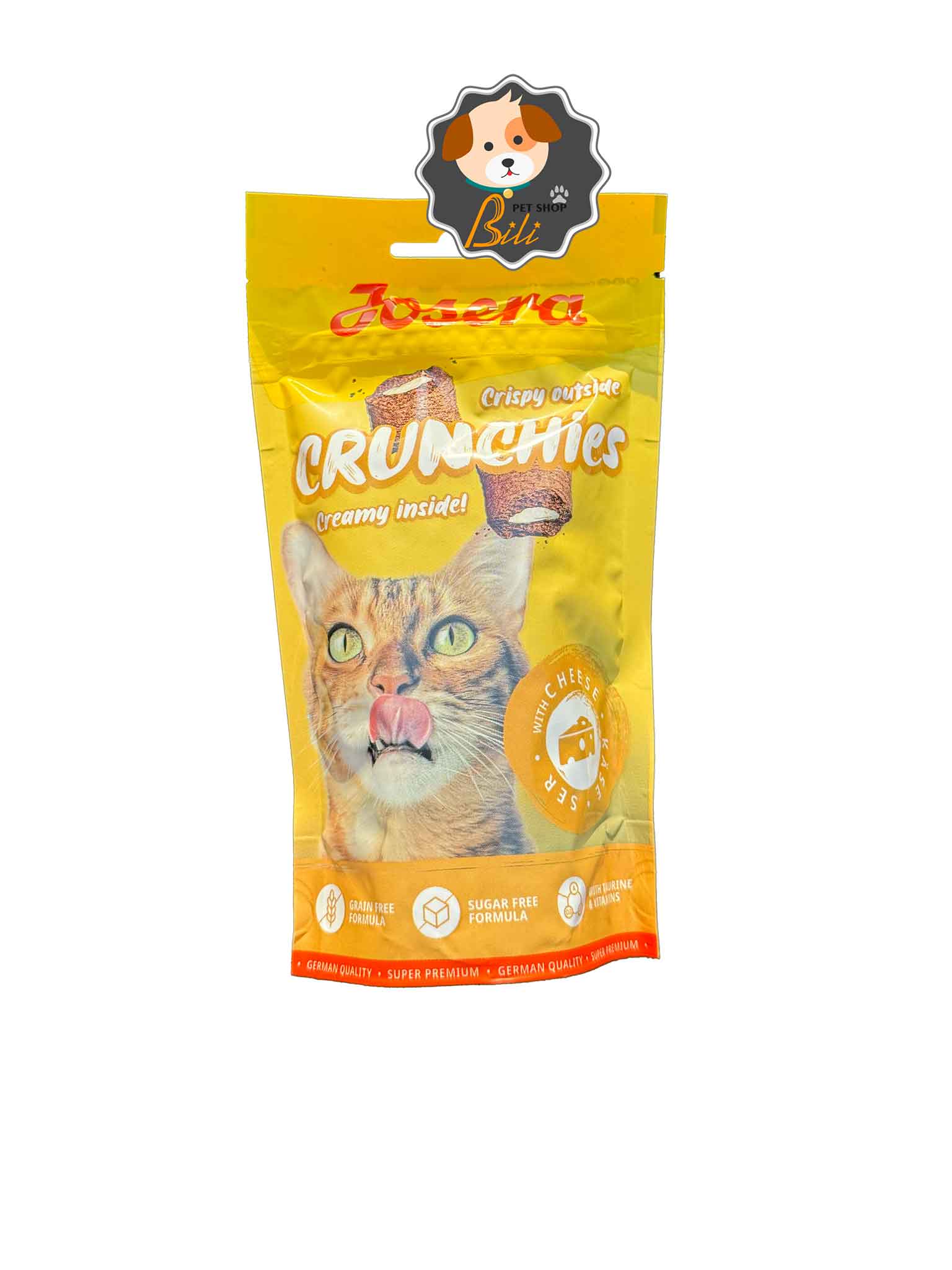 تشویقی گربه کرانچی جوسرا با طعم پنیر ۶۰ گرمی ـ JOSERA CAT CRUNCHIES CHEESE 60 GR