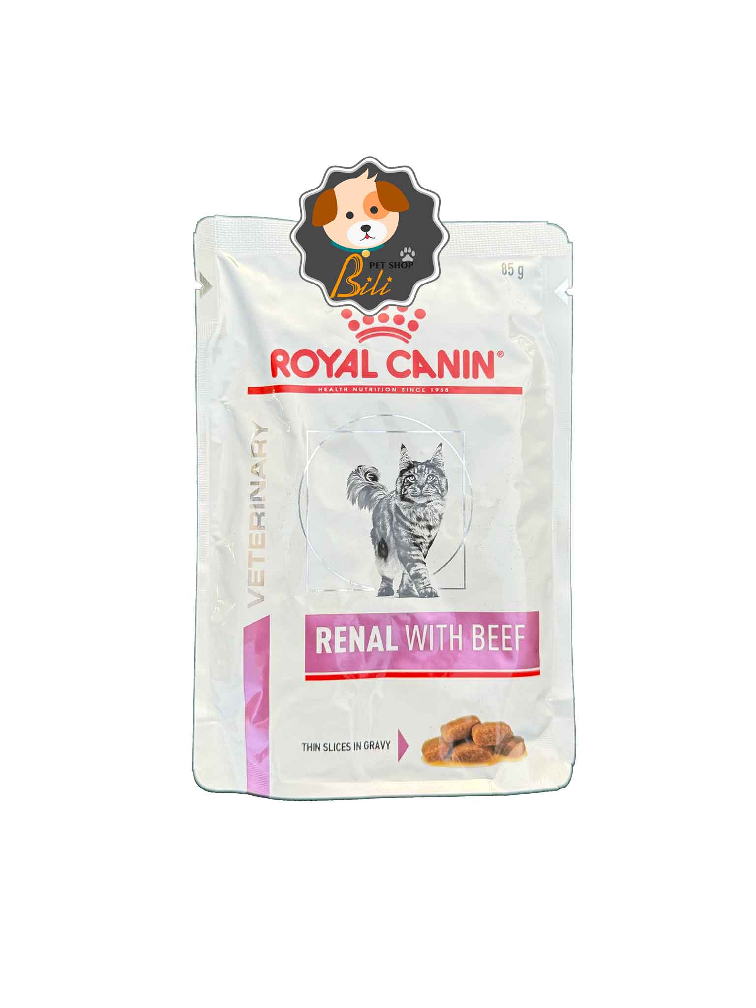 پوچ گربه رویال کنین رنال با طعم گوشت ۸۵ گرمی ـ ROYAL CANIN RENAL WITH BEEF 85 GR