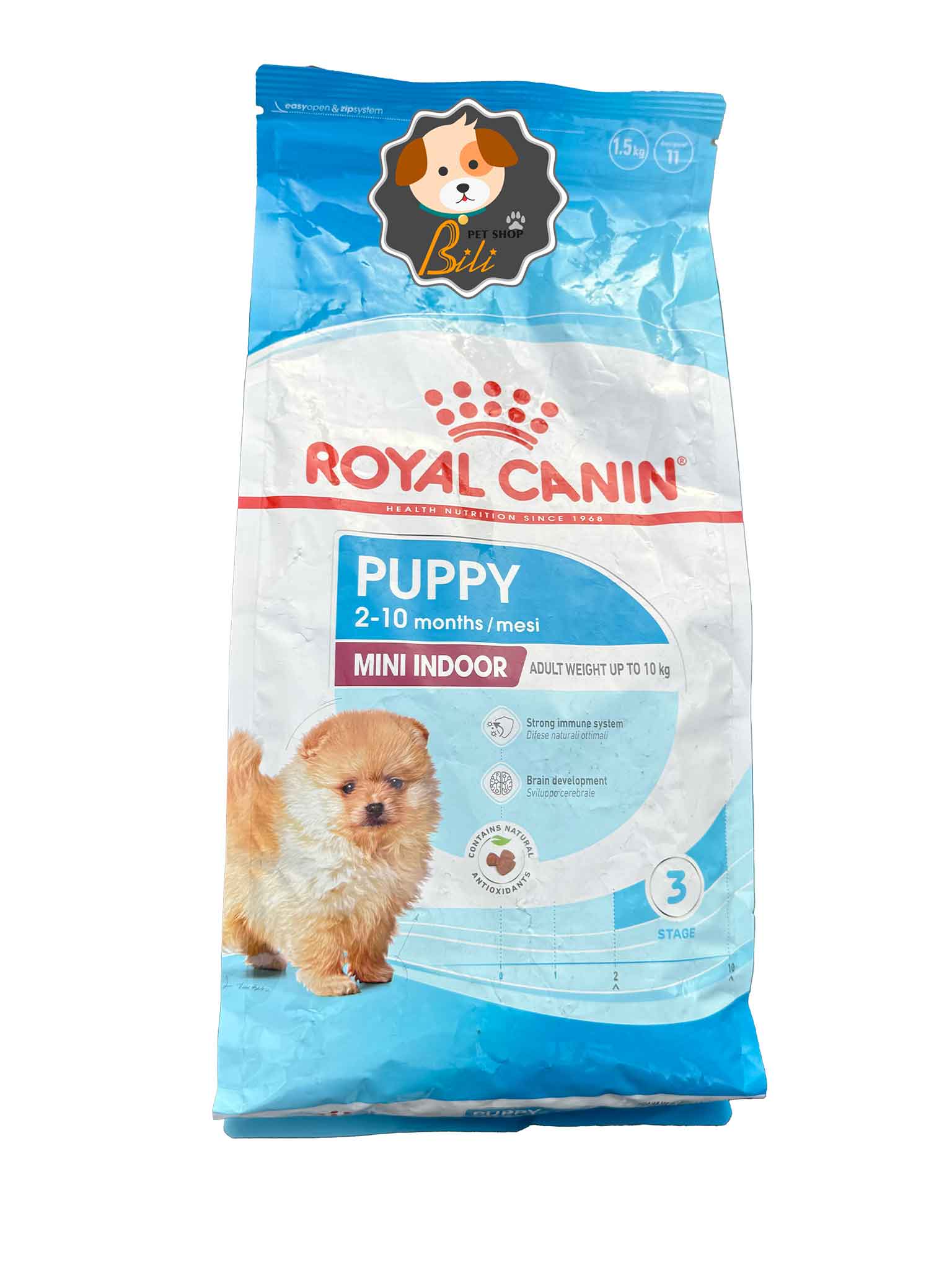 غذای خشک توله سگ رویال کنین مینی ایندور پاپی ۱.۵ کیلویی ـ ROYAL CANIN MINI INDOOR PUPPY 1.5 KG