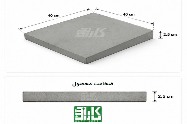 موزاییک پلیمری ساده طوسی 40*40 — تصویر ۳