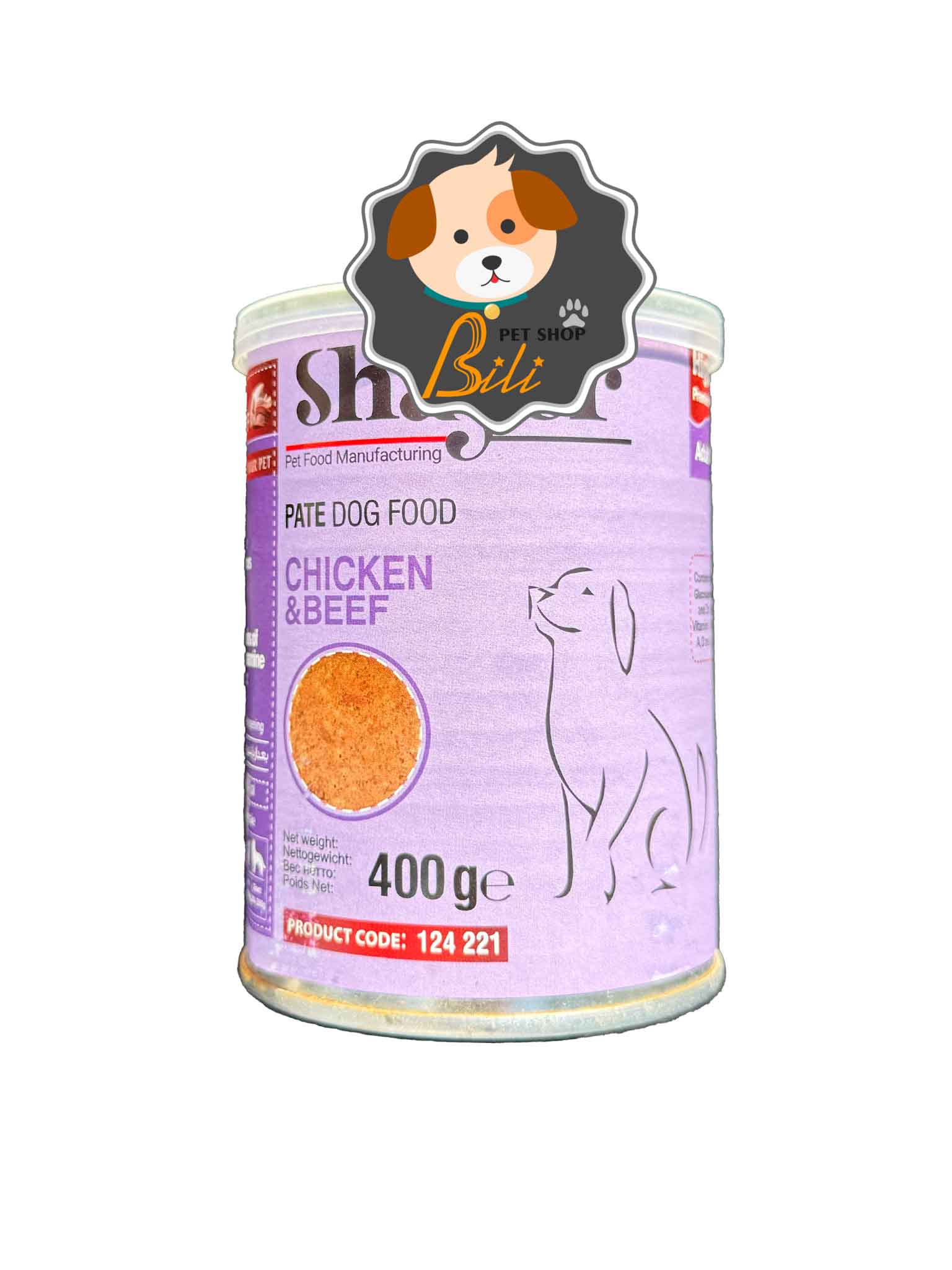 کنسرو سگ بالغ شایر با طعم مرغ و گوشت ۴۰۰ گرمی ـ SHAYER PATE DOG FOOD CHICKEN & BEEF 400 GR