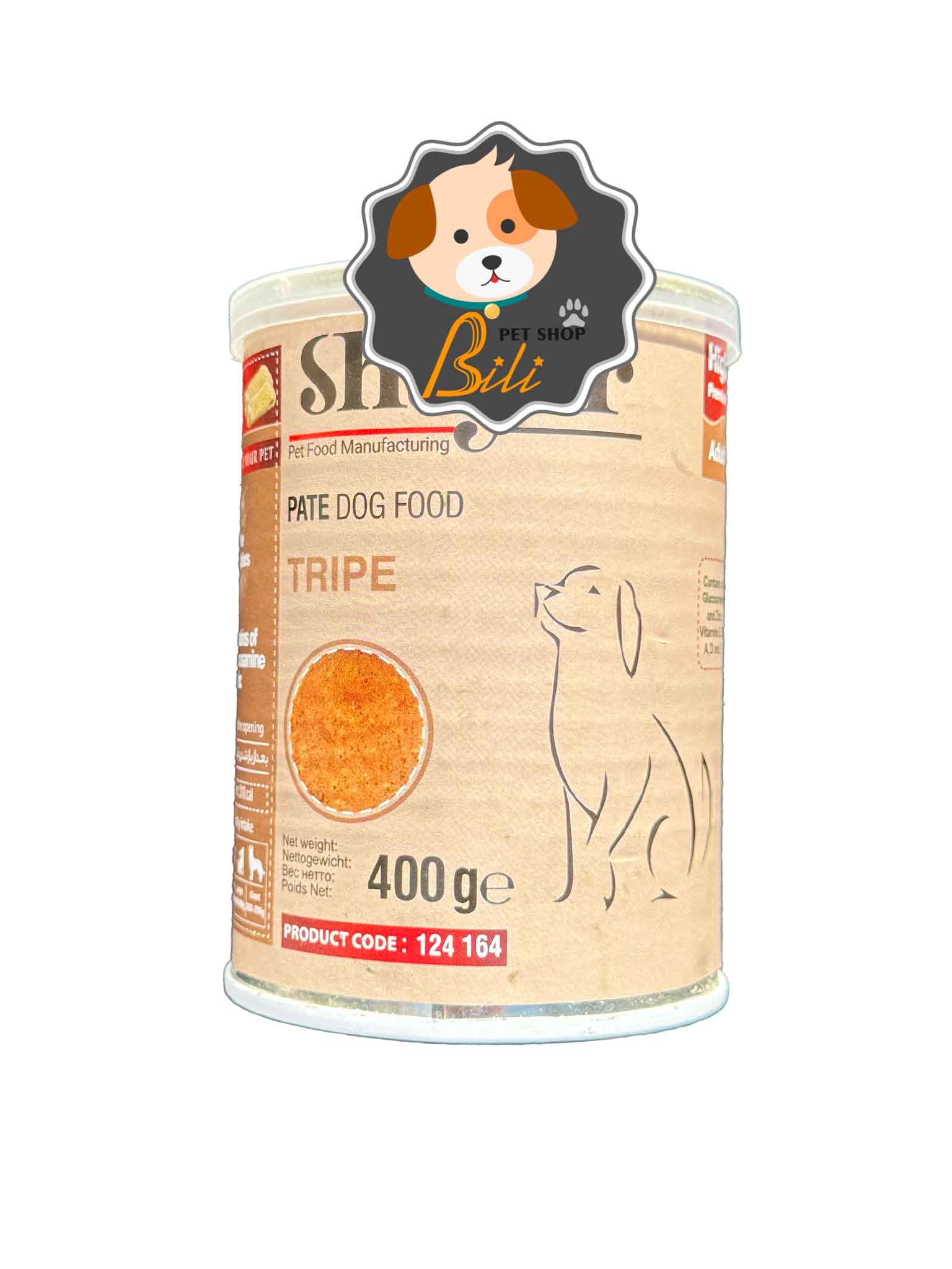 کنسرو سگ بالغ شایر با طعم سیرابی ۴۰۰ گرمی ـ SHAYER PATE DOG FOOD TRIPE 400 GR