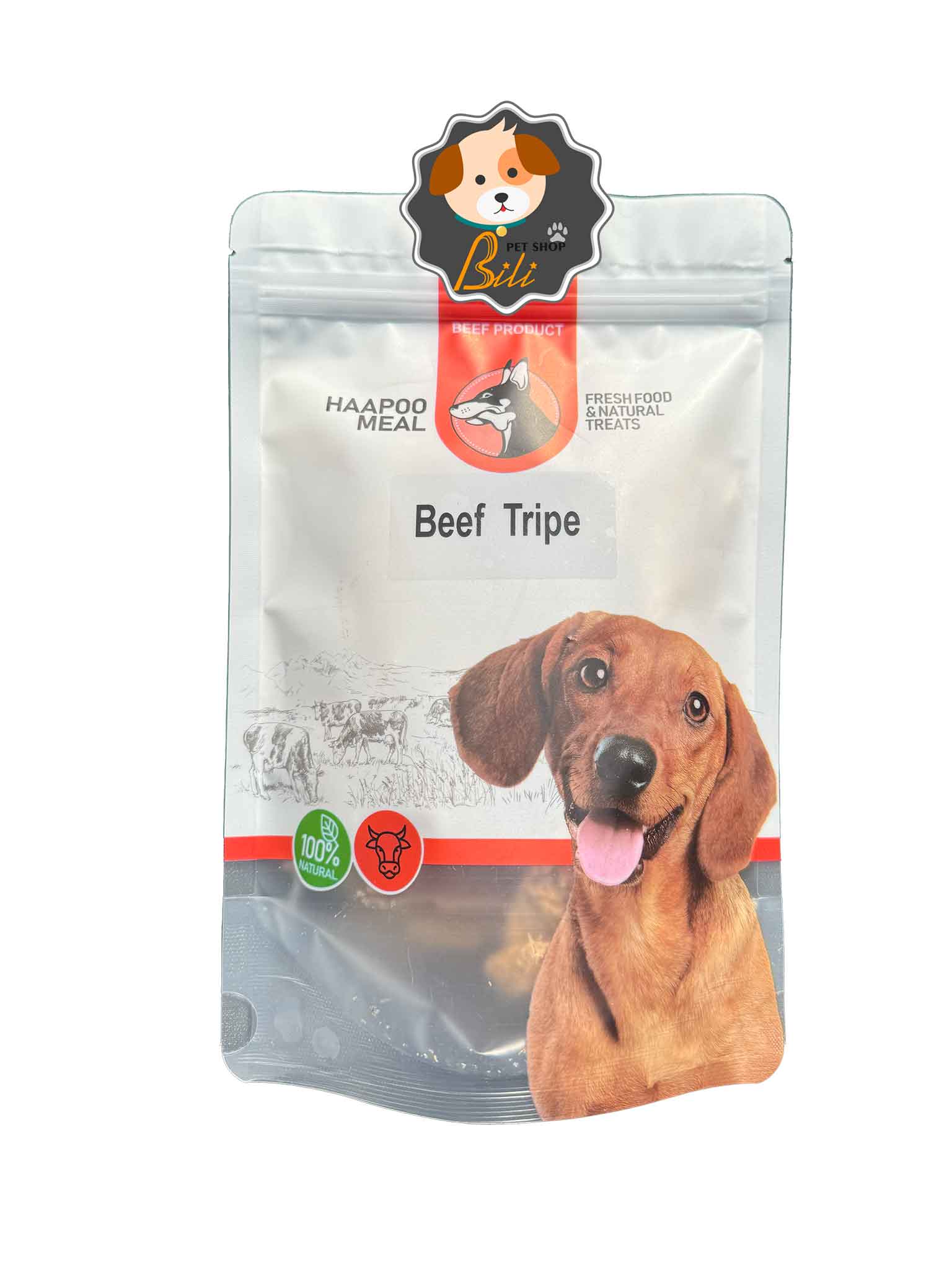 تشویقی سگ هاپو میل سیرابی ۵۰ گرمی ـ HAAPOO MEAL BEEF TRIPE 50 GR