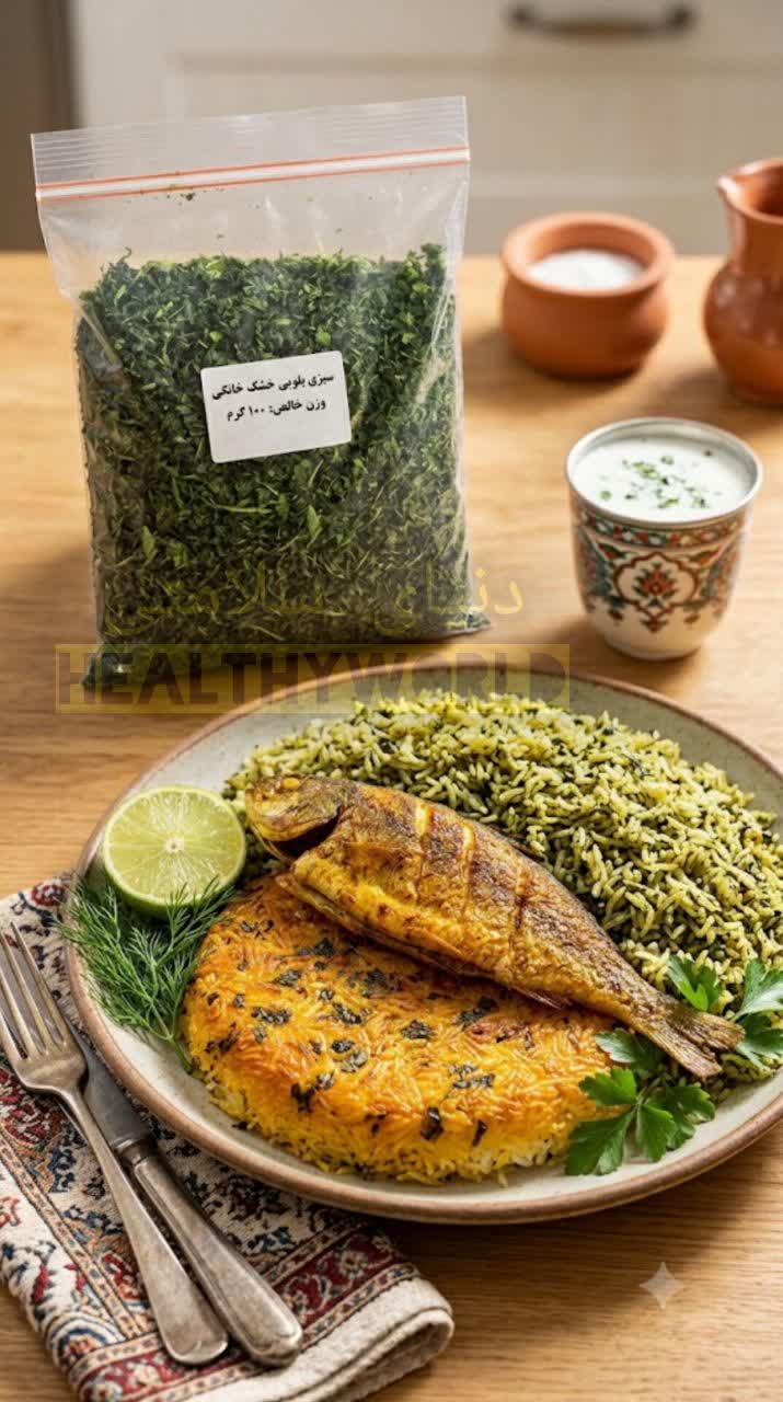 سبزی پلویی خشک خانگی100گرمی