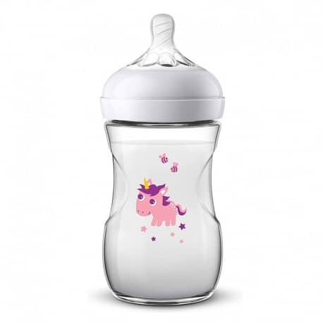 شیشه شیر طلقی نچرال فیلیپس اونت طرح اسب تک شاخ Philips Avent — تصویر ۲