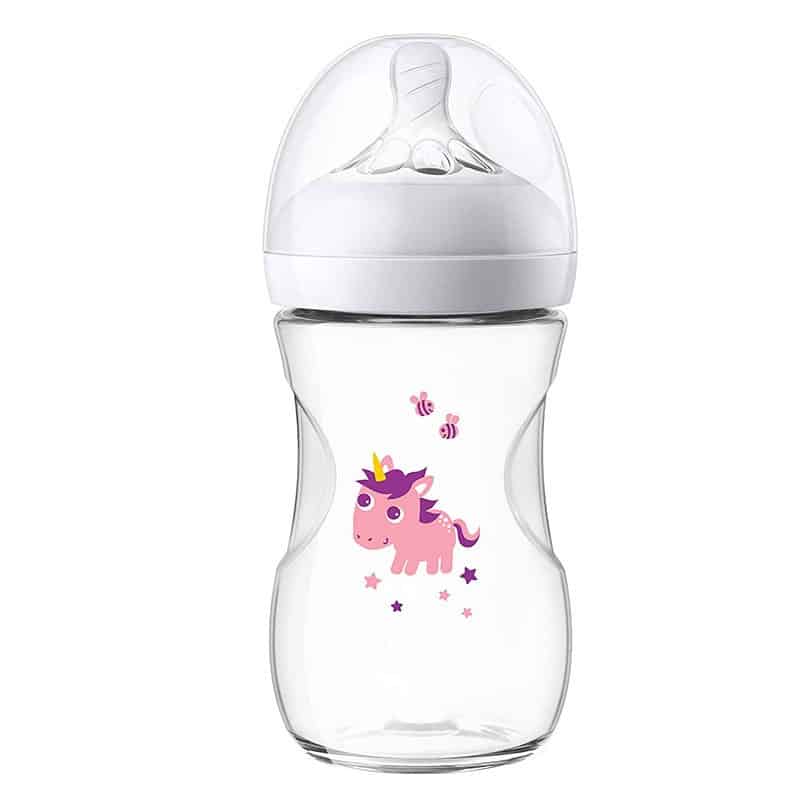 شیشه شیر طلقی نچرال فیلیپس اونت طرح اسب تک شاخ Philips Avent — تصویر ۳