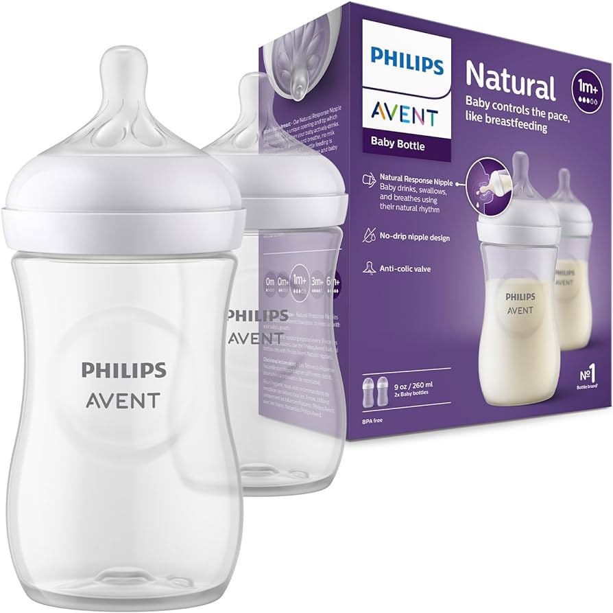 شیشه شیر نچرال 260 میل 2 عددی فلیپس اونت Philips Avent — تصویر ۲