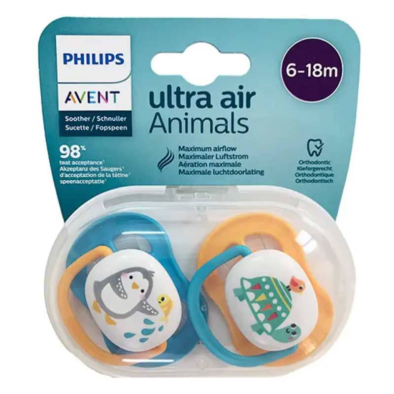 پستانک الترا ایر اونت 6-18 ماه مدل لاک پشت و پنگوئن Philips Avent — تصویر ۳