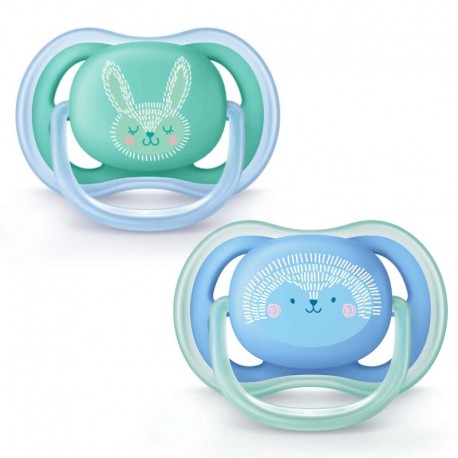 پستانک الترا ایر اونت 6 تا 18 مدل خرگوش و جوجه تیغی Philips Avent