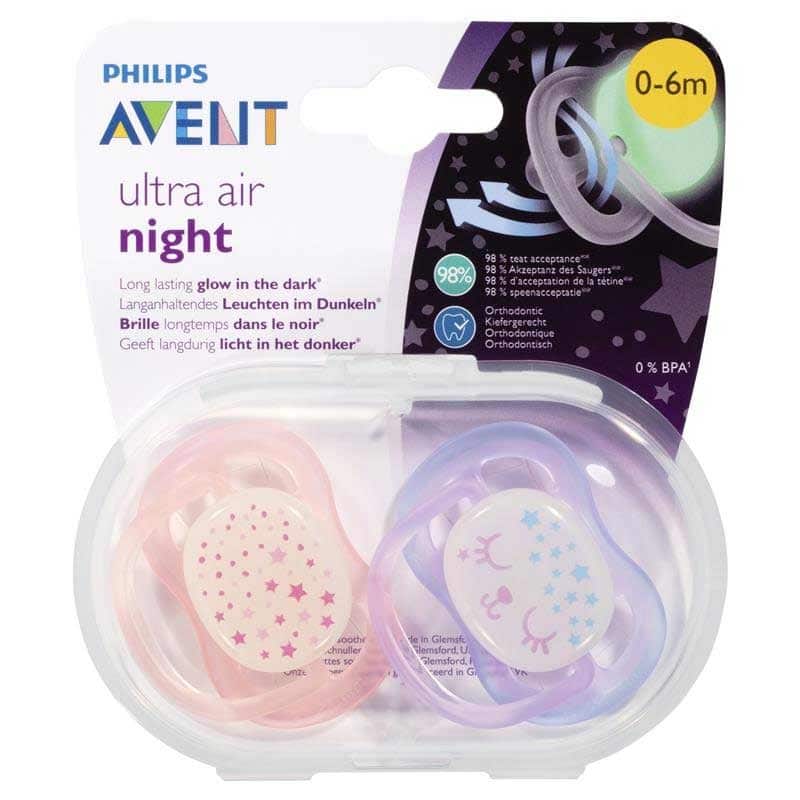 پستانک الترا نایت 0-6 ماه اونت مدل ستاره و گربه Philips Avent — تصویر ۳