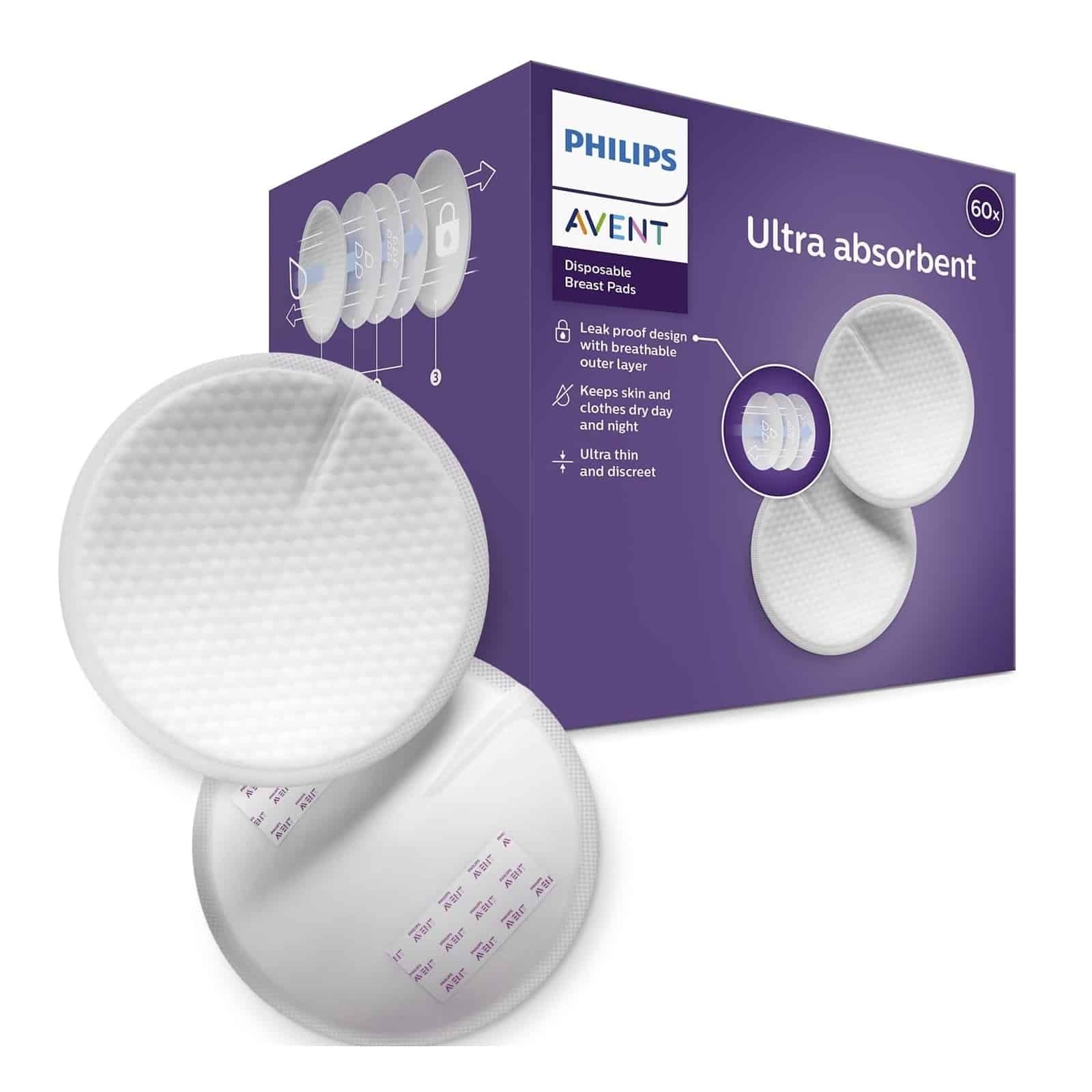 پد سینه 60 عددی فیلیپس اونت Philips Avent