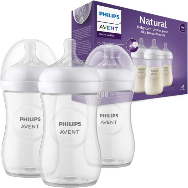 شیشه شیر طلقی 260 میل سه عددی نچرال فیلیپس اونت phlips avent