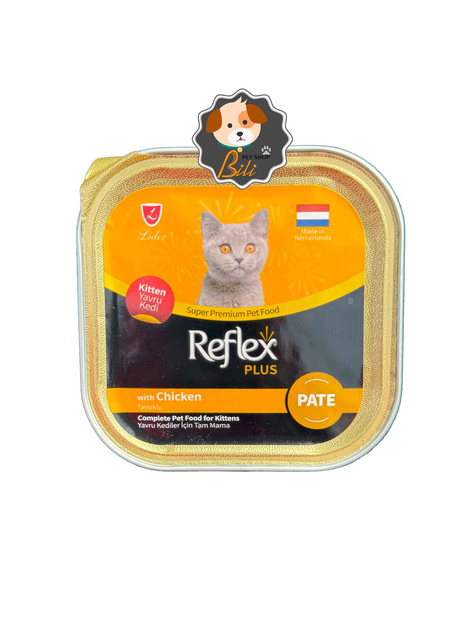 ووم بچه گربه رفلکس پلاس با طعم مرغ مدل پته ۸۵ گرمی ـ REFLEX PLUS KITTEN FOOD WITH CHIKEN PATE 85 GR