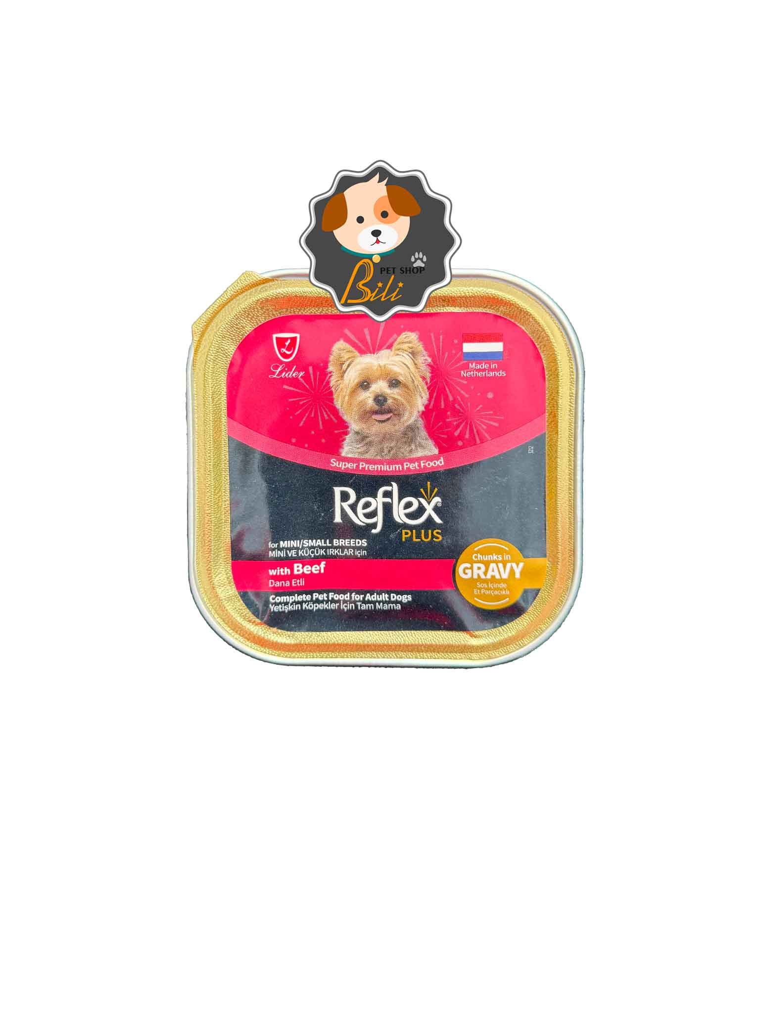 ووم سگ رفلکس پلاس با طعم گوشت گاو در سس ۸۵ گرمی ـ REFLEX PLUS DOG FOOD WITH BEEF IN GRAVY 85 GR