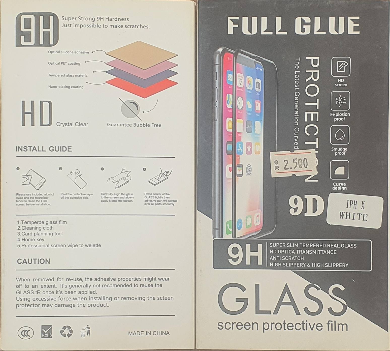 گلس فول چسب iPhone 6G Plus