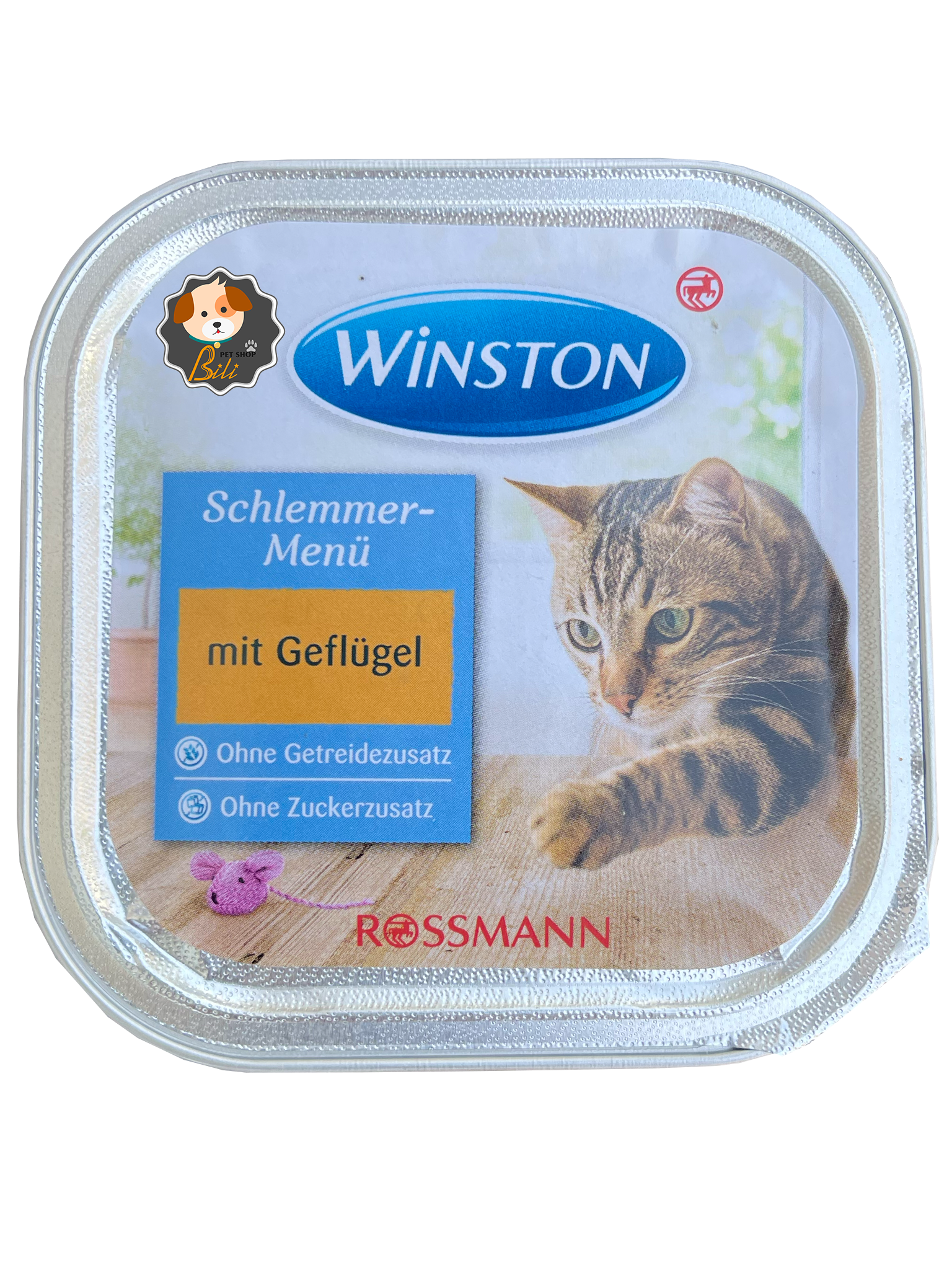 ووم گربه وینستون با طعم مرغ ۱۰۰ گرمی ـ WINSTON SCHLEMMER MENU MIT GEFLUGEL 100 GR
