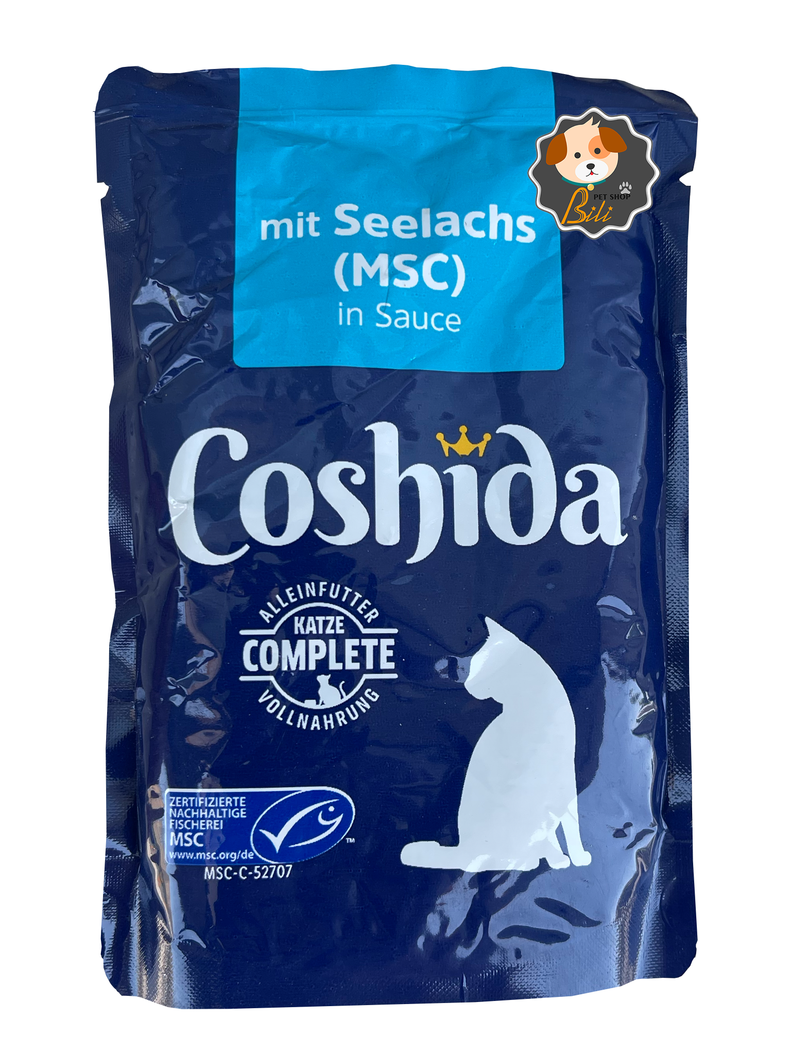 پوچ گربه کوشیدا با طعم ماهی ۱۰۰ گرمی ـ COSHIDA MIT SEELACHS IN SAUCE 100 GR