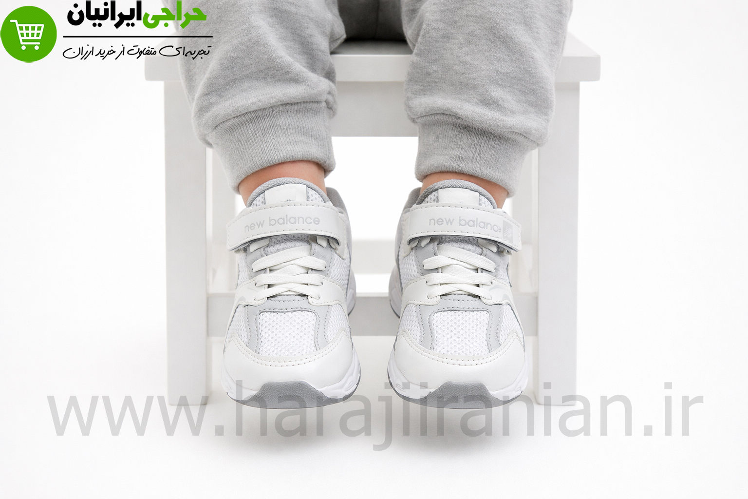 کتونی بچگانه نیوبالانس سفید پسرانه