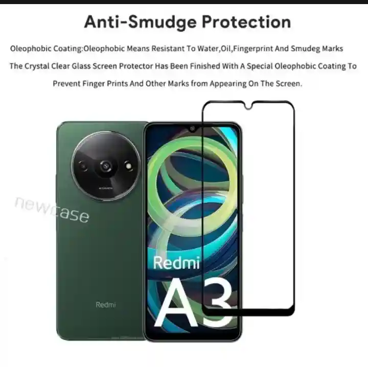 گلس گوشی شیائومی Xiaomi Redmi A3x مدل full glass — تصویر ۵