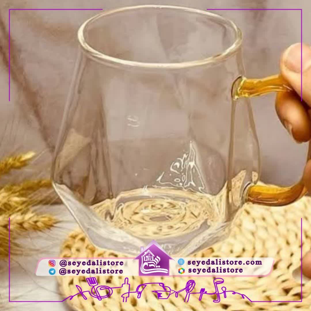 لیوان پیرکس الماس یا دسته زرد