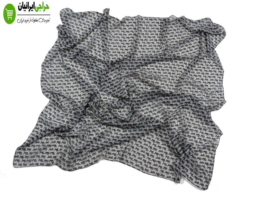 روسری حریر طرح cat کد 123 — تصویر ۳