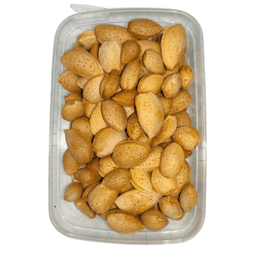 بادام درختی دو مغز – نیم کیلویی پلاستیک پرسی