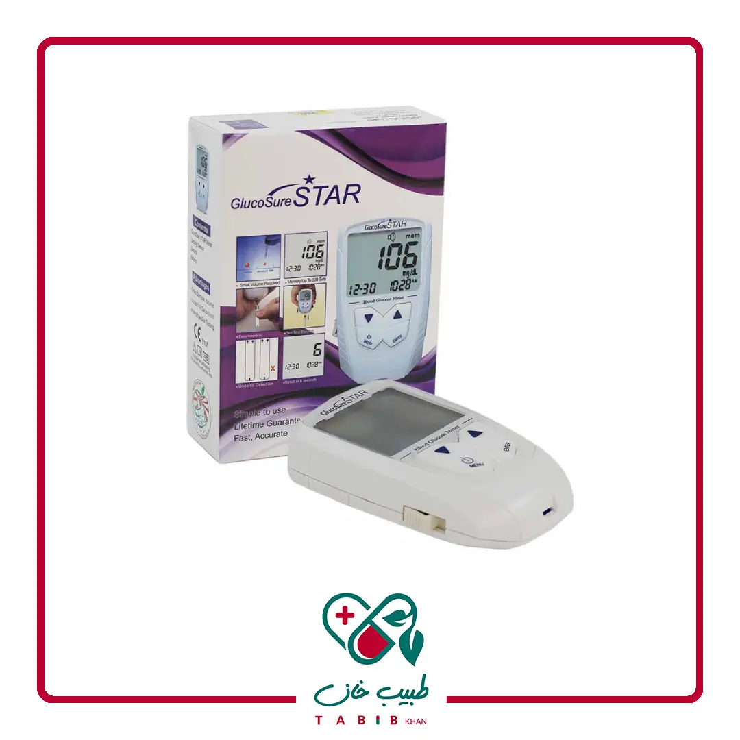 دستگاه تست قندخون گلوکو شور استار/Gluco Sure Star Blood Glucose Monitor