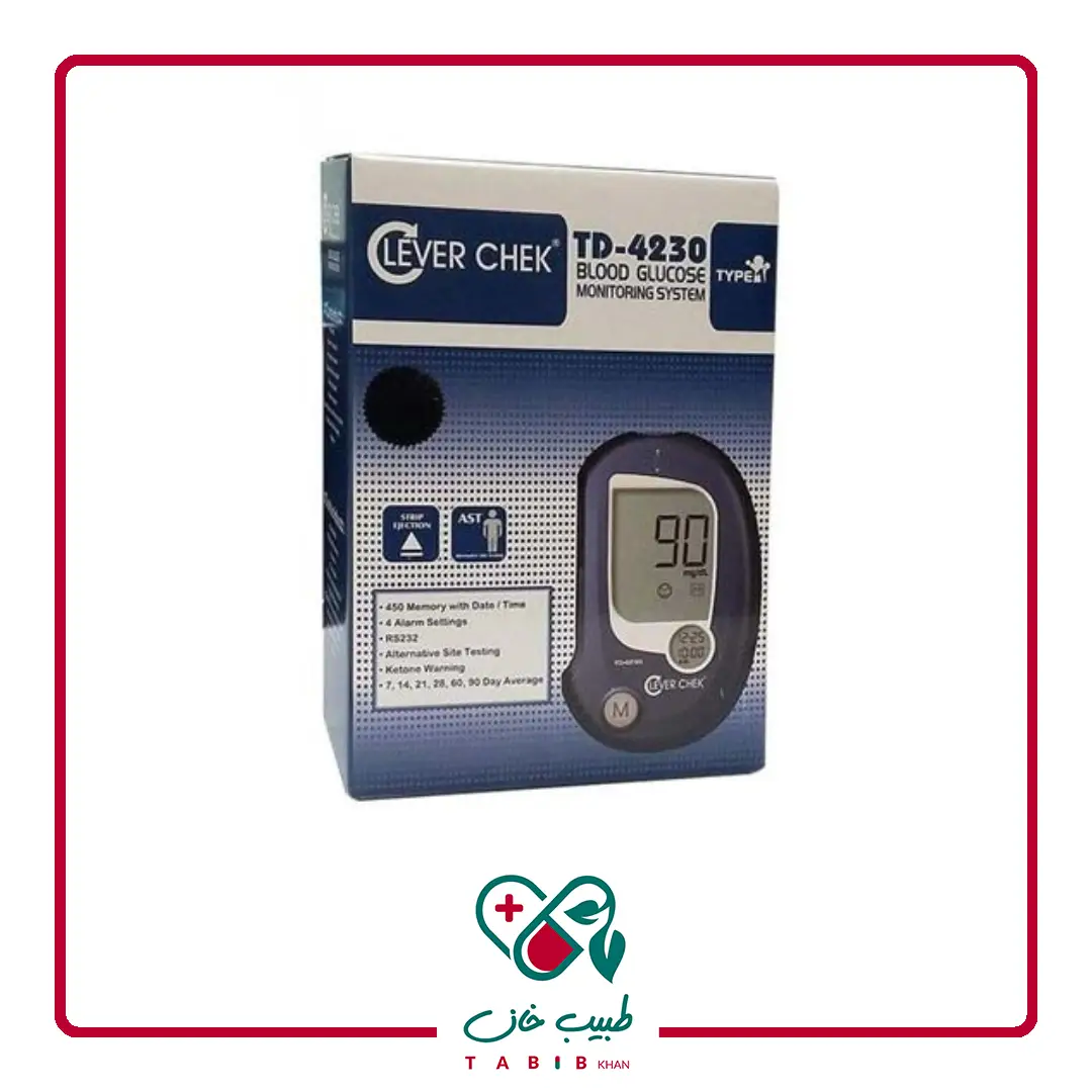 دستگاه اندازه گیری قندخون (گلوکوز) کلورچک/Blood Glucose Monitoring System Clever Chek