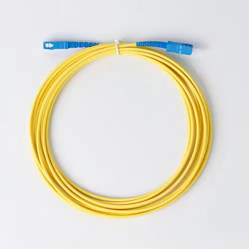 پچ کورد فیبرنوری 2 متری دو سر آبی مناسب برای اتصال مودم FTTH فیبر نوری Patch Cord (UPC-UPC), SC-SC , 3mm, 2m, PVC Jacket, simplex, single mode — تصویر ۲