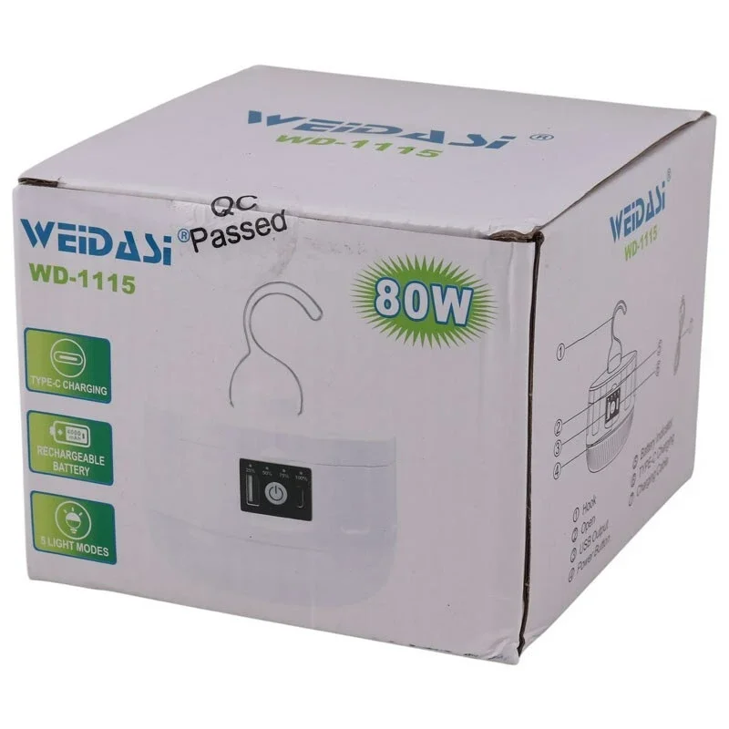 لامپ شارژی 80 وات ویداسی WD-1115 اصلی