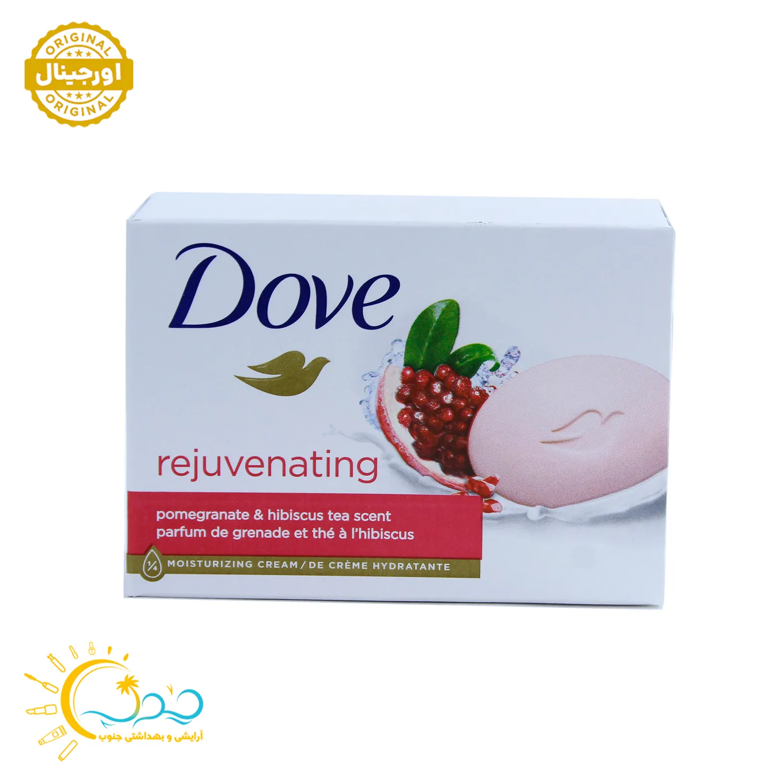 صابون داو زیبایی جوان کننده مدل Rejuvenating با رایحه انار و چای ترش وزن 106 گرم — تصویر ۲
