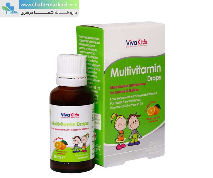 قطره مولتی ویتامین مخصوص کوکان ویوا کیدز | VIVA KIDS multi vitamin drops for babies — تصویر ۲