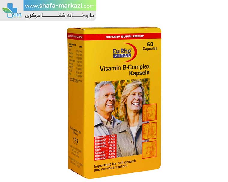 کپسول ویتامین ب کمپلکس یورو ویتال | EU RHO VITAL vitamin B complex