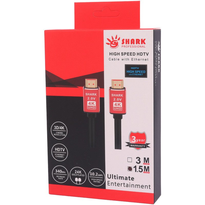 کابل HDMI v2.0 4K شارک Shark طول 3 متر