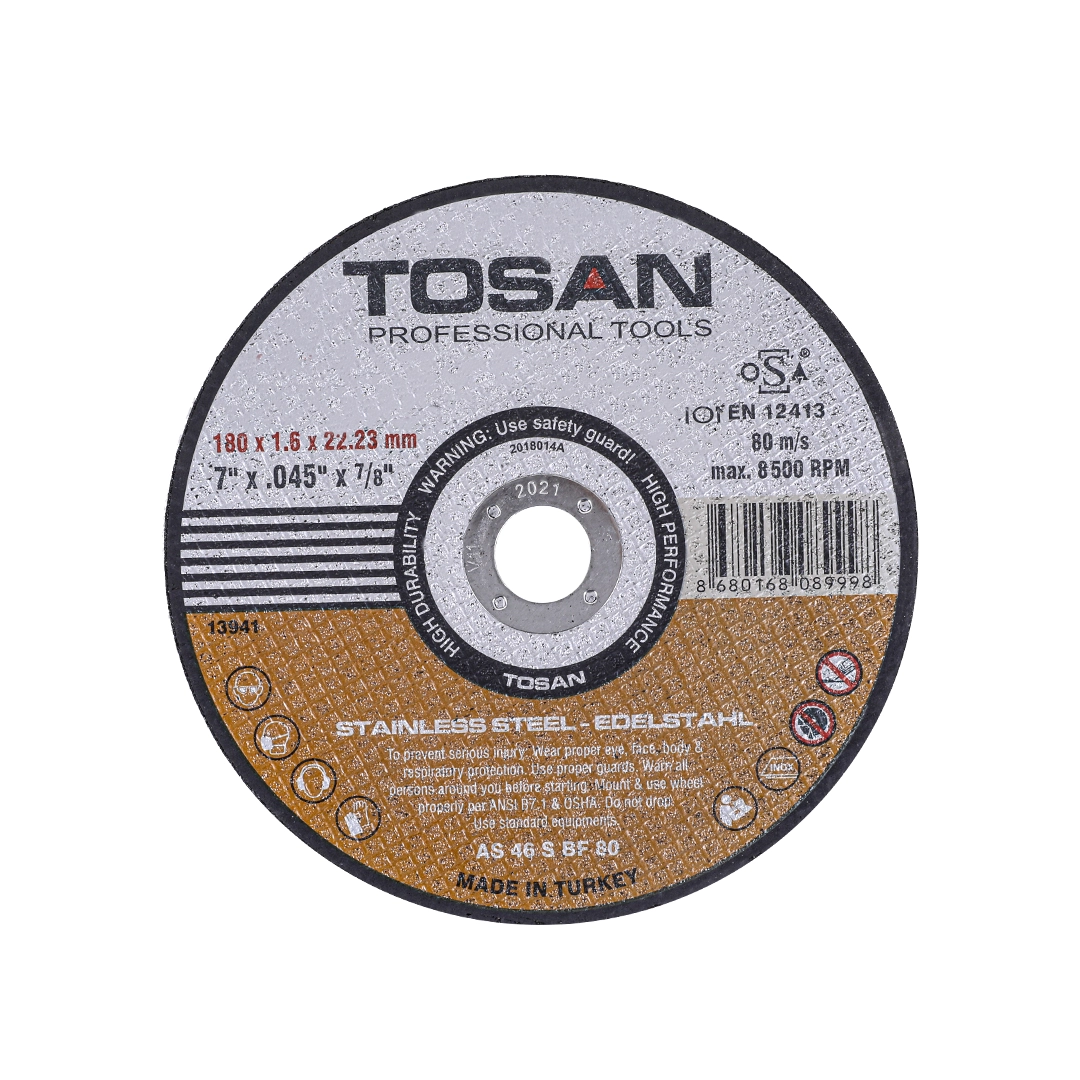 صفحه سنگ برش استیل 180 میلی متر توسن مدل f105-180MC1/6