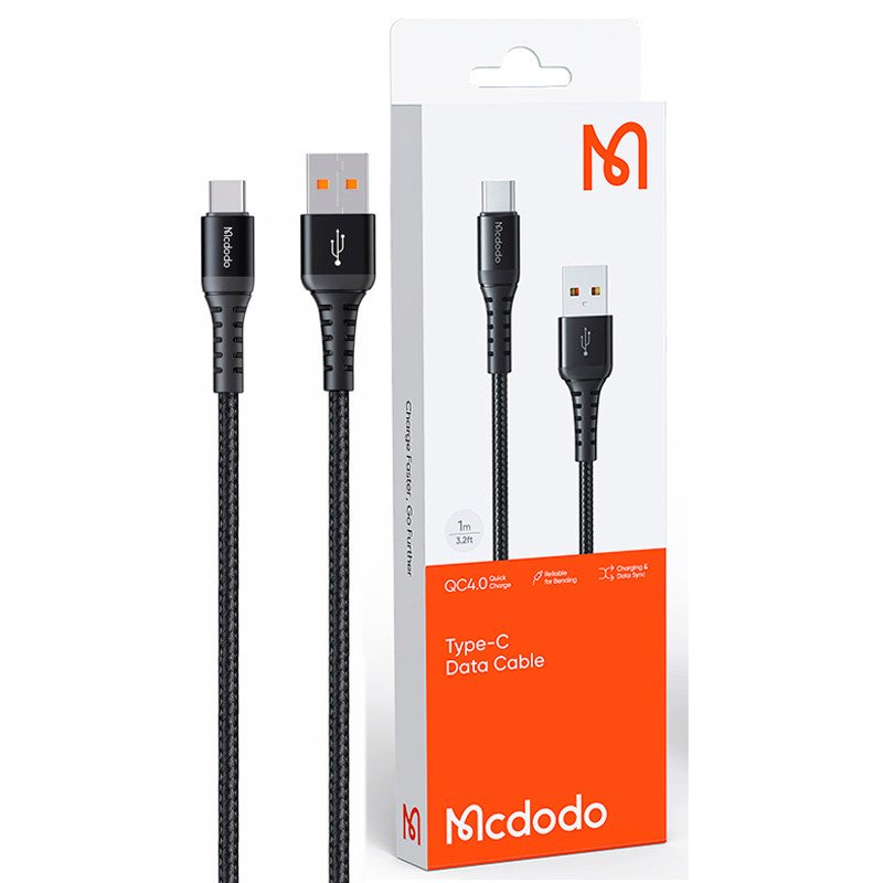 کابل تایپ سی فست شارژ 3 آمپر مک دودو CA-2271 طول 1 متر Mcdodo CA-2271 3A QC4.0 1m Type-C Charge and Data Cablel