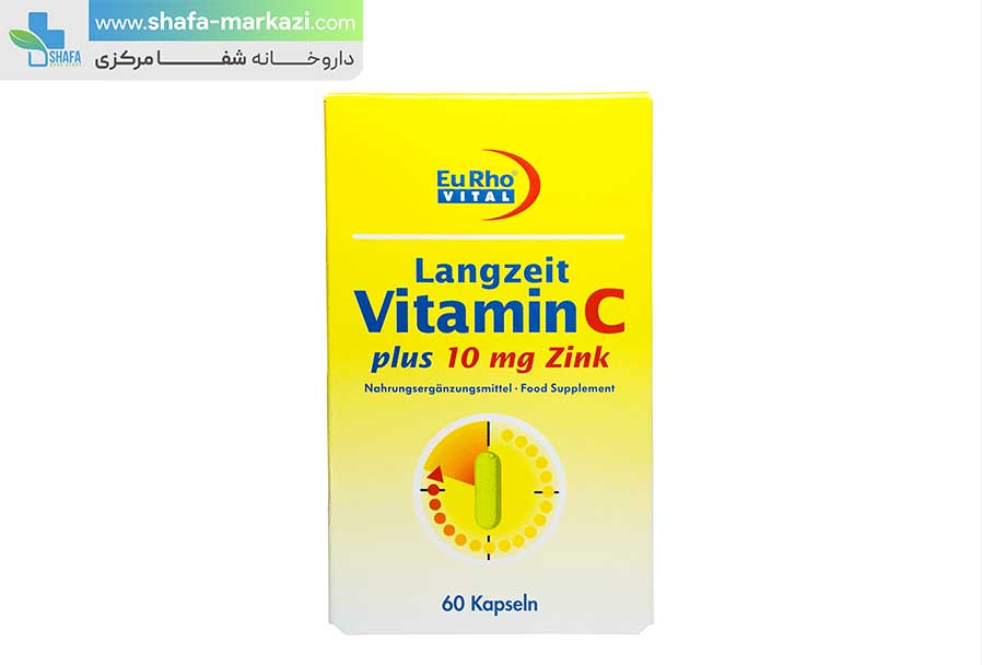 کپسول زینک پلاس ویتامین ث و زینک 10 میلی گرم یورو ویتال | EU RHO VITAL vitamin c plus 10 mg zinc