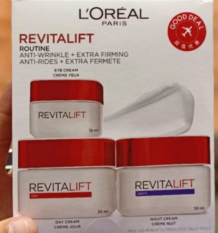 ست ضدچروک و لیفتینگ لورال رویتالیفت اصل LOreal Revitalift LOreal Revitalift Routine Anti Wrinkle and Extra Firming Day Night and Eye Cream