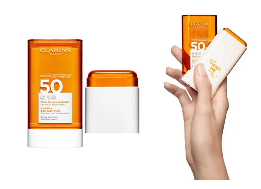 کرم ضد آفتاب استیکی کلارنس بی رنگ اصل 17gr Clarins Invisible Sun Care Stick SPF50 — تصویر ۳