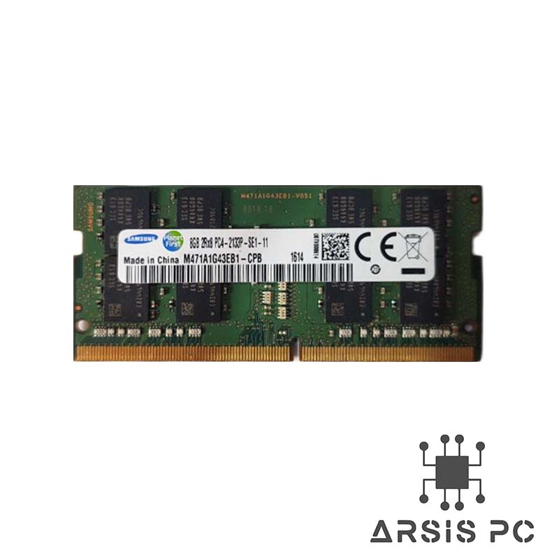رم لپ‌تاپ Samsung ظرفیت 8 گیگابایت DDR4 فرکانس 2133MHz مدل M471A1K43BB0-CPB تایمینگ CL15 استوک