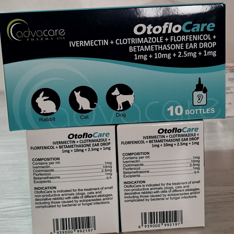 قطره گوش OtofloCare ادواکر برای سگ، گربه و خرگوش — تصویر ۲