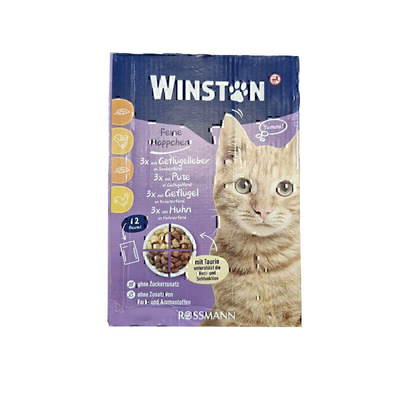 پوچ گربه وینستون در چهار طعم 100گرمیWinston Meal Pack — تصویر ۲