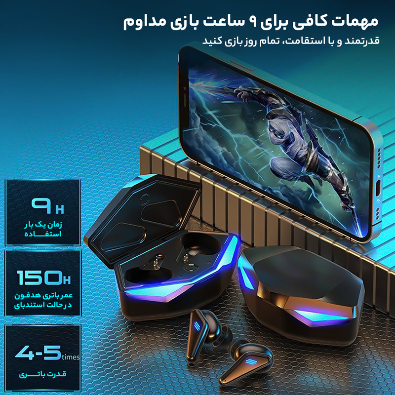 هدفون مخصوص بازی K-55 — تصویر ۷