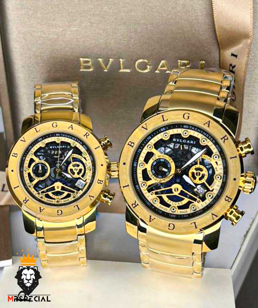 ساعت مچی مردانه بولگاری کرنوگراف طلایی BVLGARI 2362 — تصویر ۴